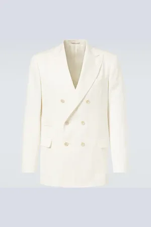 Brunello Cucinelli Veste de costume en laine et coton