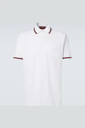 Gucci Polo Web Stripe en coton mélangé