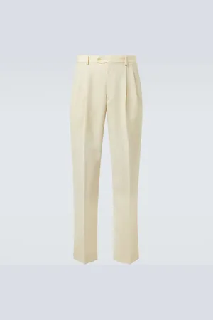 Auralee Pantalon droit en laine et mohair