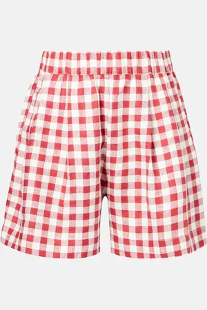 ASCENO Short en lin à carreaux vichy