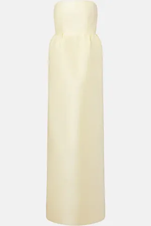 Prada Robe longue bustier en satin