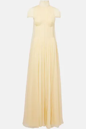 Alexander McQueen Robe longue en soie