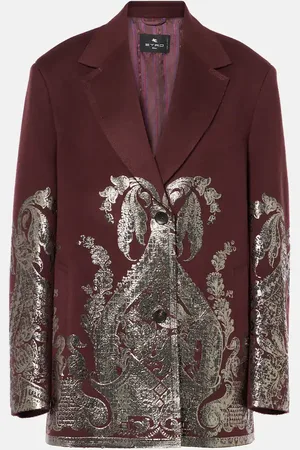 Etro Manteau en laine et cachemire à ornements