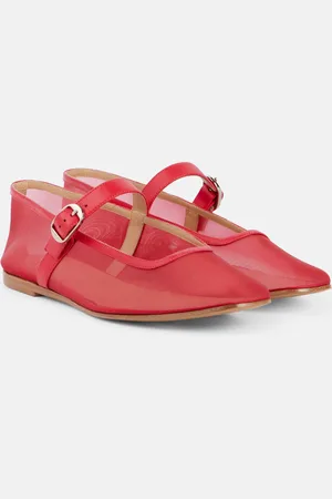 Le Monde Beryl Le Monde Béryl Ballerines Mary Jane en résille et cuir