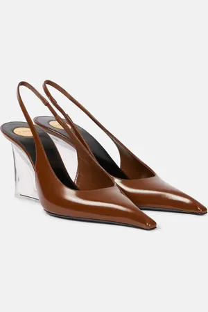 Saint Laurent Escarpins compensés Miller 80 en cuir