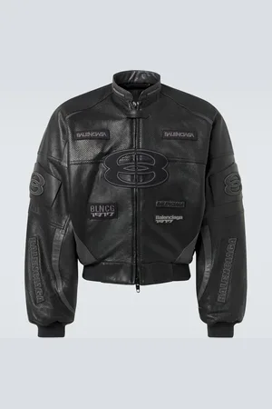 Balenciaga Veste Round en cuir