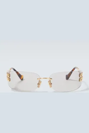 Miu Miu Lunettes de soleil ovales à logo