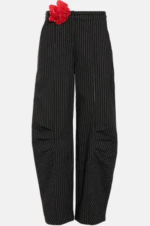 ROTATE Pantalon ample rayé