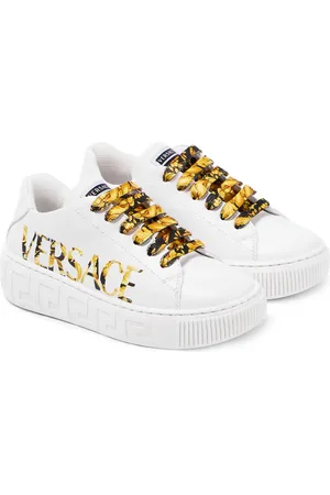 VERSACE Baskets Greca en cuir