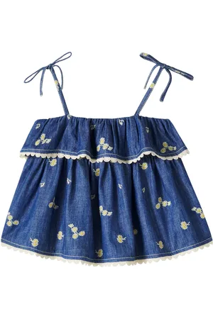 ZIMMERMANN Top Lucky brodé en jean