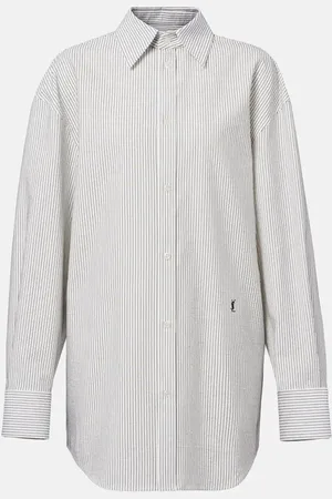 Saint Laurent Chemise Cassandre rayée en coton