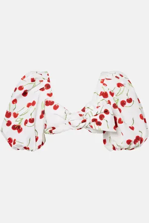 Adriana Degreas Top bandeau en coton à fleurs