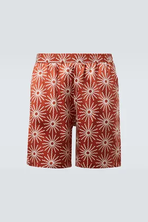 Frescobol Carioca Short Palma imprimé en soie mélangée