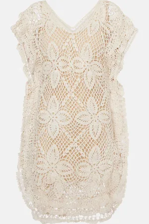 ANNA KOSTUROVA Robe de plage en crochet de coton