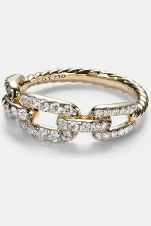 David Yurman Bague Stax Chain Link en or 18 ct