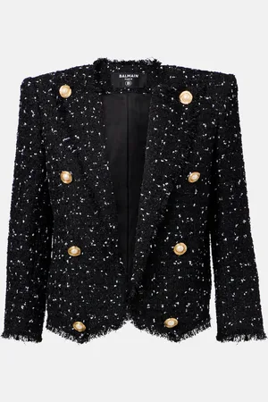 Balmain Veste Spencer en tweed
