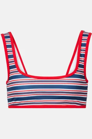Jade Swim Haut de bikini Rounded Edges rayé