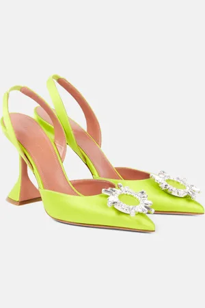 Amina Muaddi Escarpins Begum 95 en satin à ornements