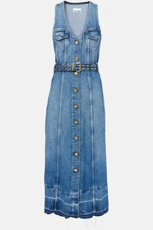 Ganni Robe midi en jean