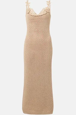 Elie saab Robe longue en résille à fleurs