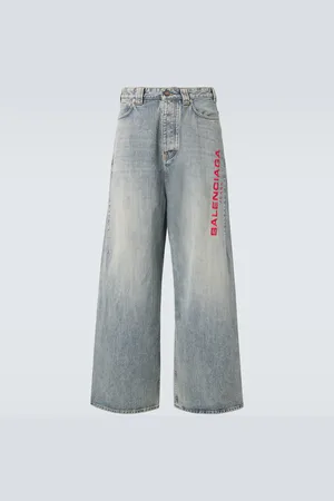 Balenciaga Jean ample brodé à logo