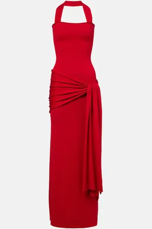 AYA MUSE Robe longue en soie et coton