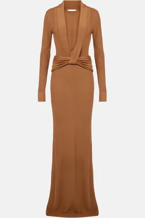 AYA MUSE Robe longue Aure en soie mélangée