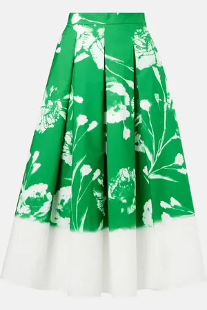 Erdem Jupe midi en coton à fleurs