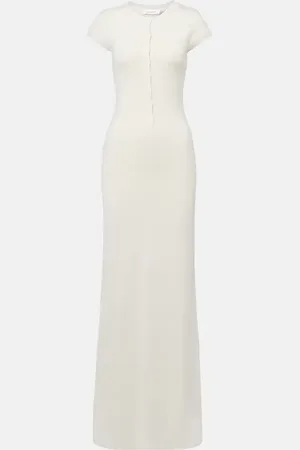 AYA MUSE Robe longue Caden en soie mélangée