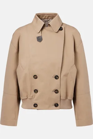Brunello Cucinelli Veste raccourcie en coton mélangé