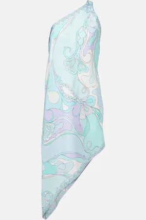 Puccini Robe Orchidee asymétrique en soie