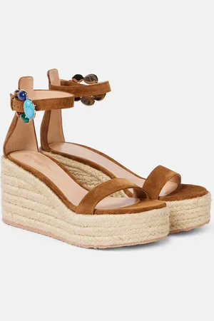 Gianvito Rossi Espadrilles à plateforme en daim à ornements