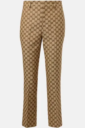 Gucci Pantalon droit en coton mélangé