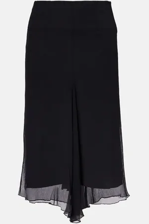 Victoria Beckham Jupe midi en mousseline de soie