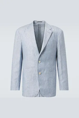 Dunhill Blazer rayé en lin mélangé