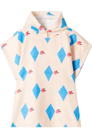 Jelly Mallow Poncho Diamond Bird en coton mélangé
