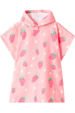 Jelly Mallow Poncho Strawberry en coton mélangé