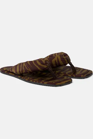 The Attico Tongs Indie à motif zébré