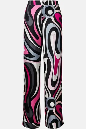 Puccini Pantalon droit Marmo en soie
