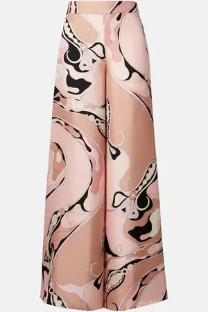Puccini Pantalon ample Orchidee en soie