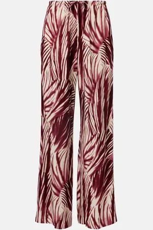 DRIES VAN NOTEN Pantalon ample imprimé en crêpe