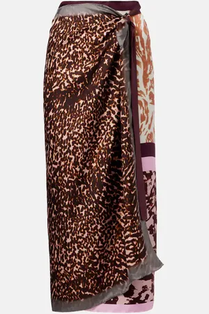 DRIES VAN NOTEN Jupe portefeuille Scarfy imprimée en soie