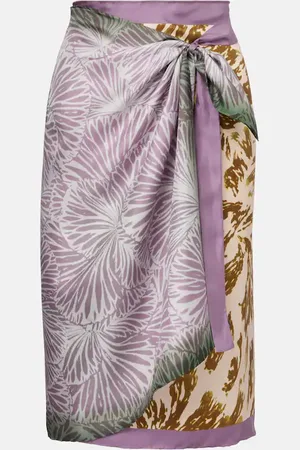 DRIES VAN NOTEN Jupe portefeuille Scarfy imprimée