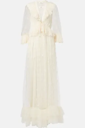 Chloé Chloé Robe longue brodée en dentelle