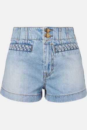ZIMMERMANN Short Lucky à taille haute en jean