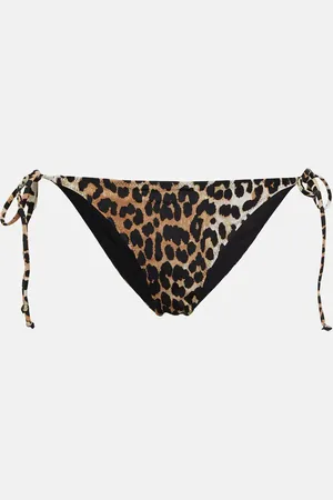 Ganni Culotte de bikini à motif léopard