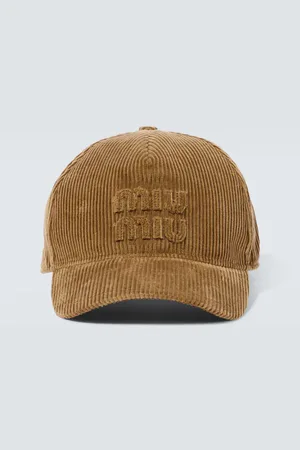 Miu Miu Casquette en velours côtelé à logo