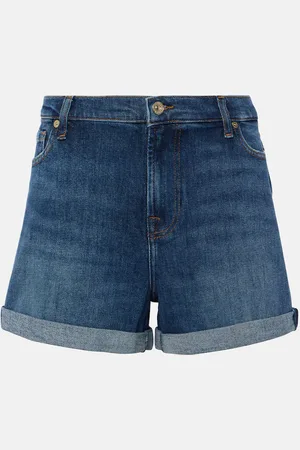 7 for all Mankind Short en jean à taille mi-haute