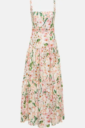 Agua by Agua Bendita Robe longue Lima en lin à fleurs