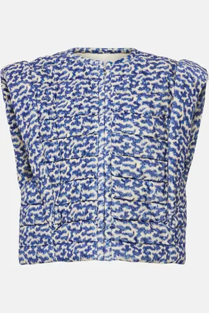 Marant Etoile Veste sans manches Aziela imprimée en coton